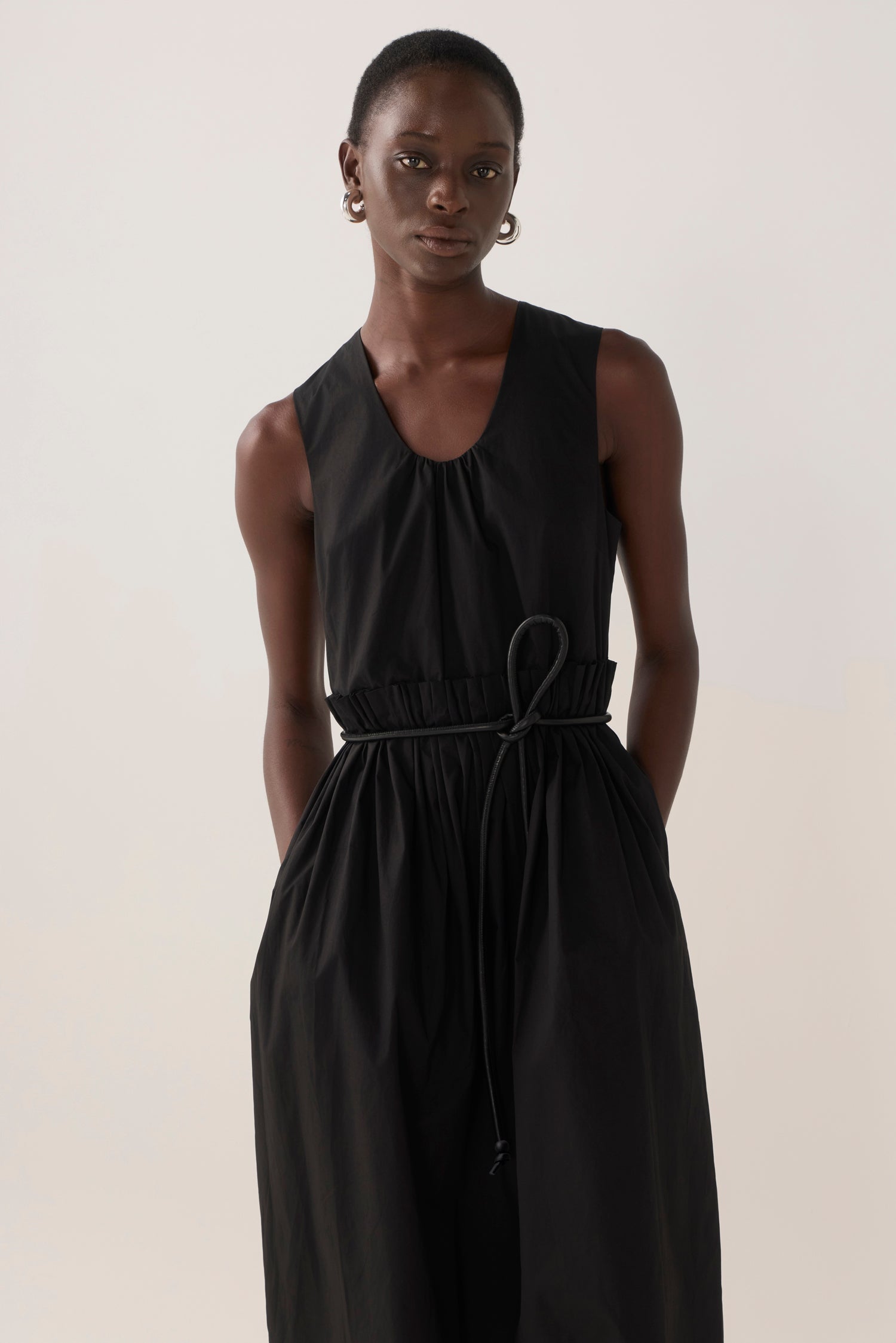 Alexis Dress | Black Cotton Tencel