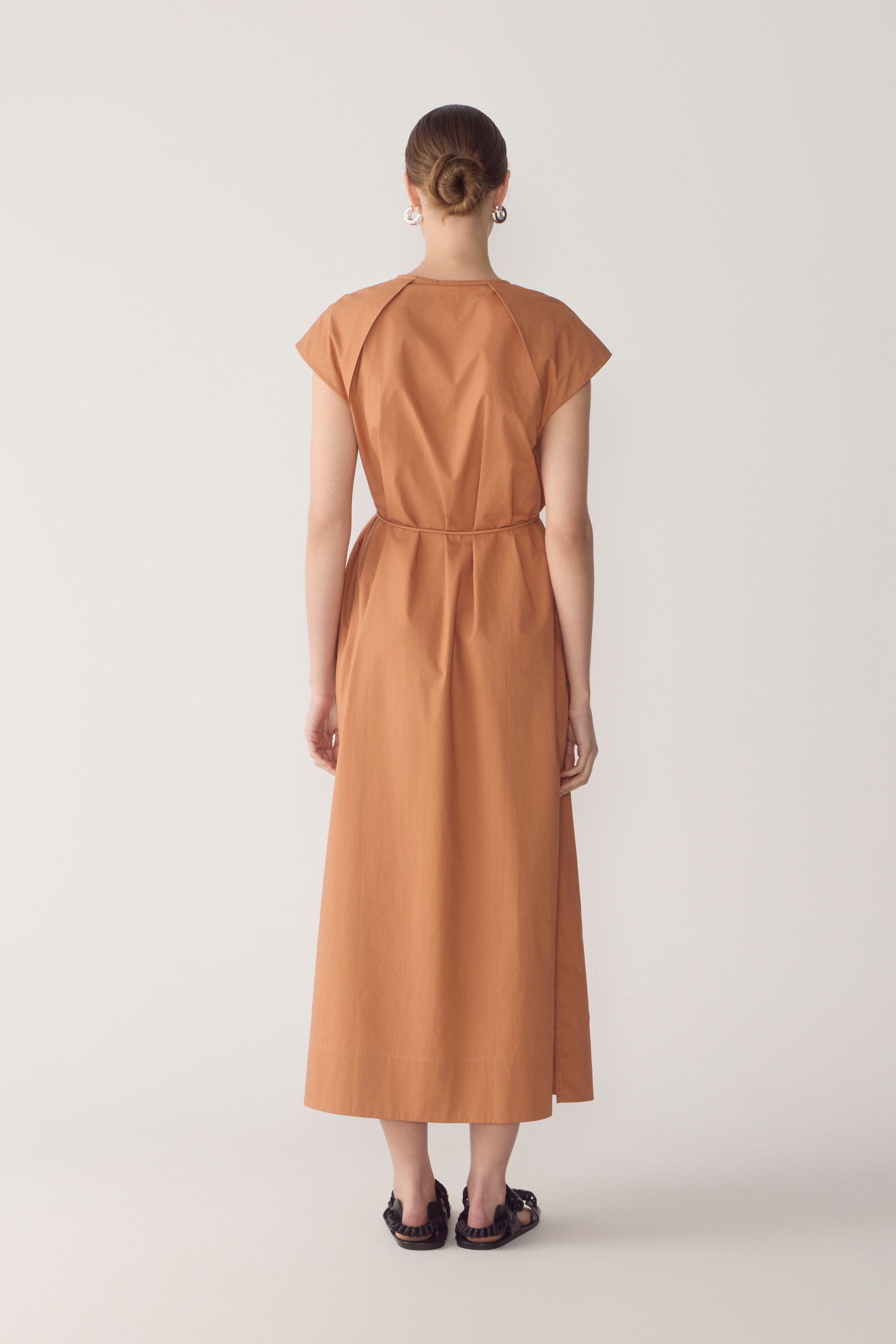 Alma Dress | Brick Poplin