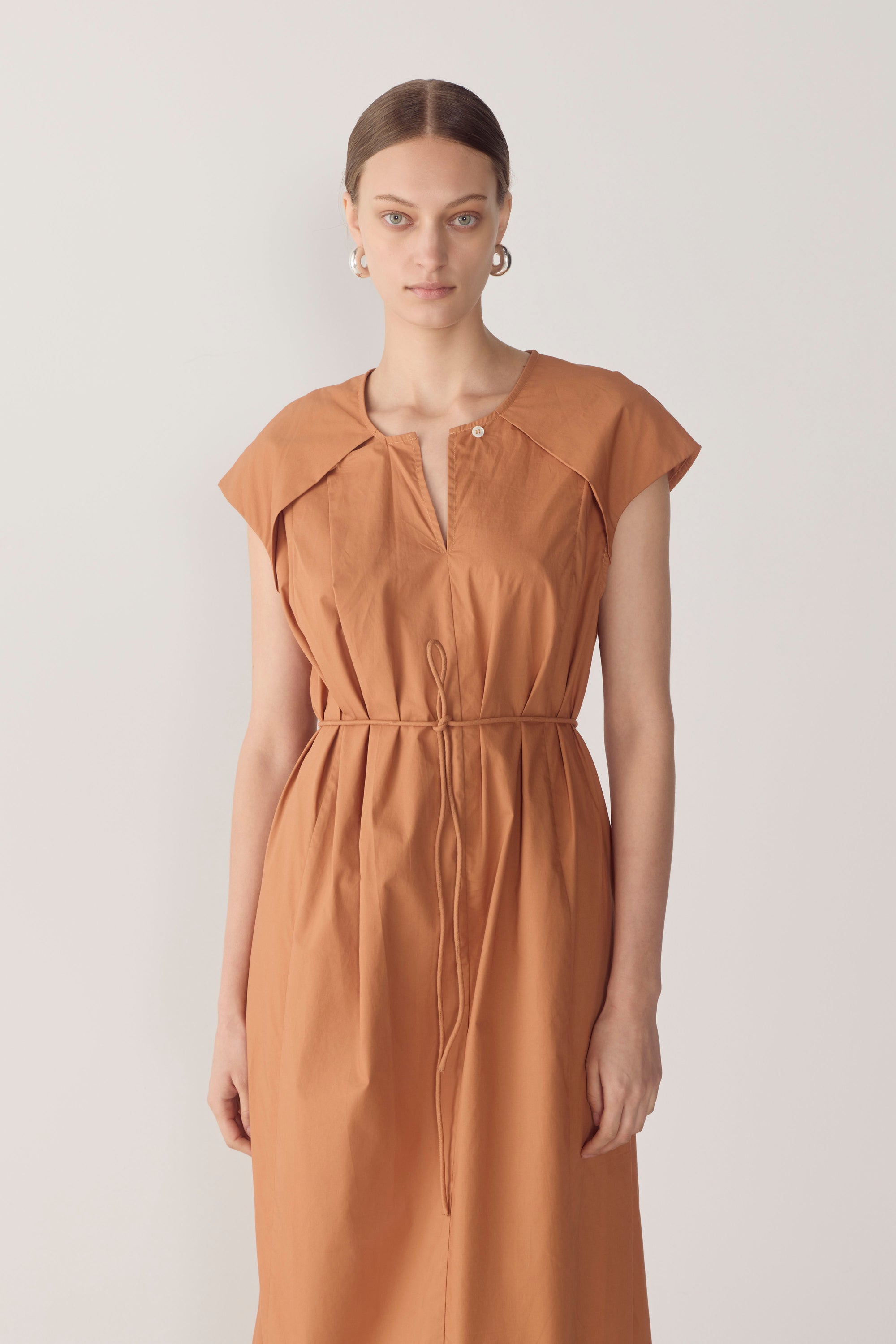 Alma Dress | Brick Poplin