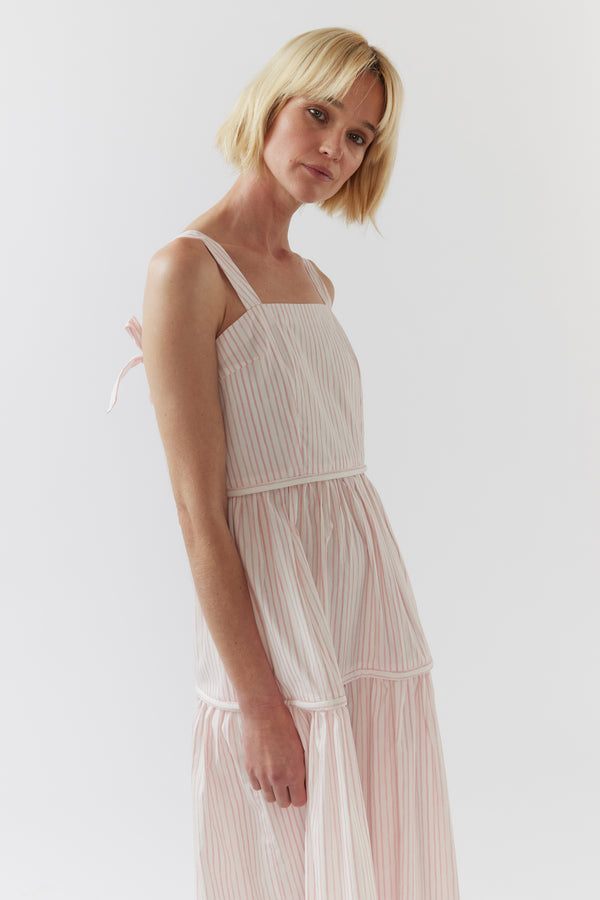 Annie Dress | Pink Lemonade Stripe