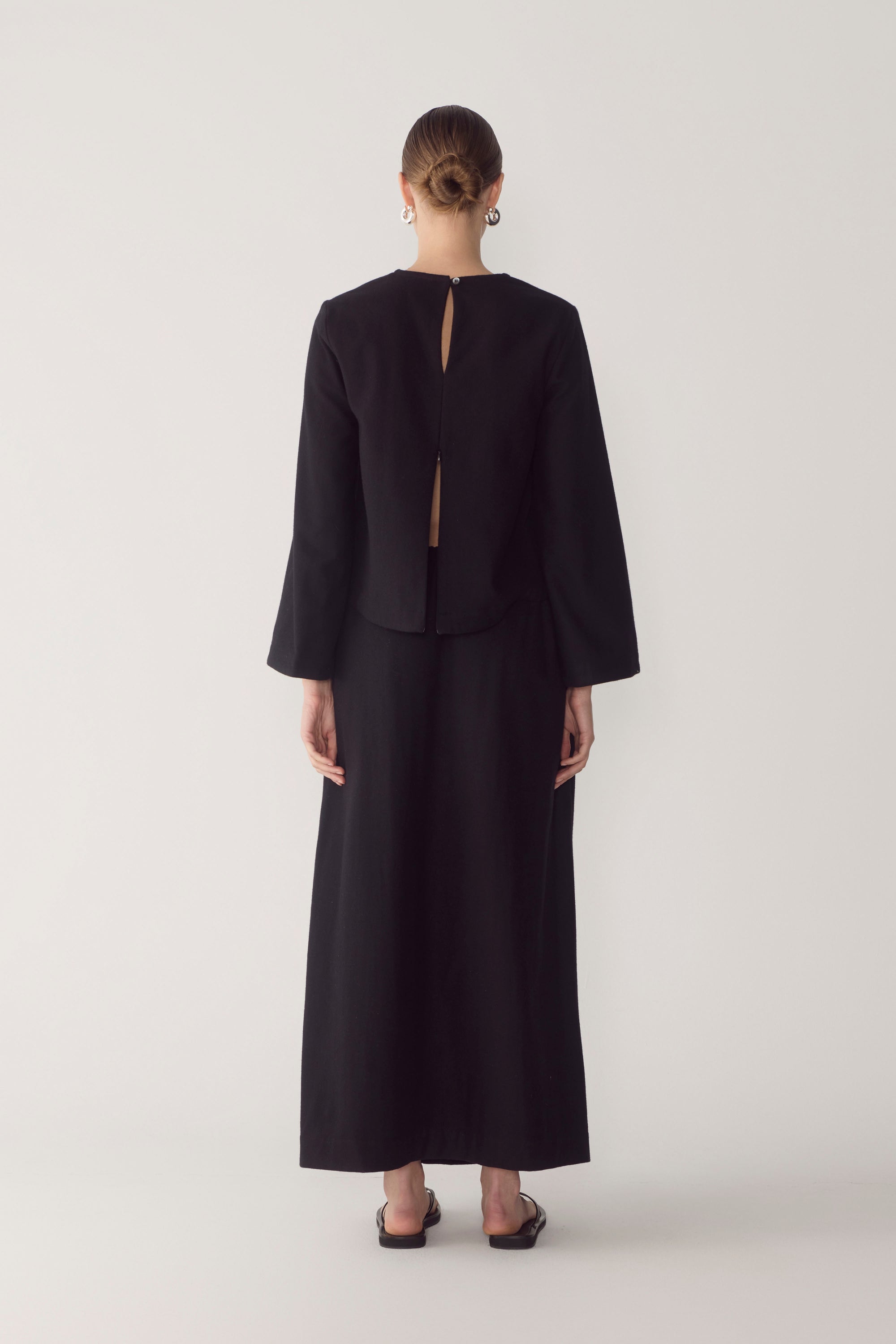 Avery Top | Black Wool Blend