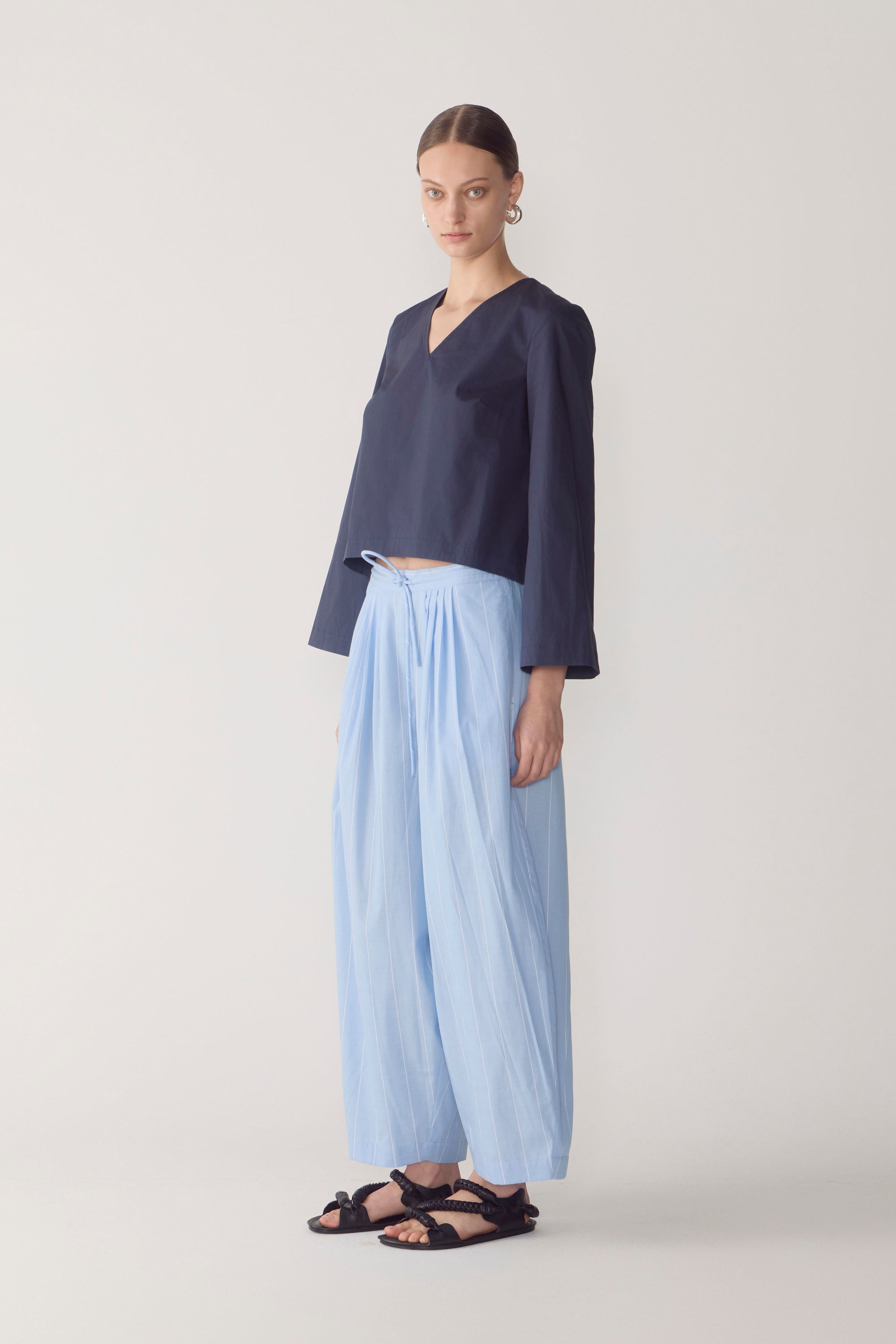 Pamela Pant | Chambray Pinstripe Cotton