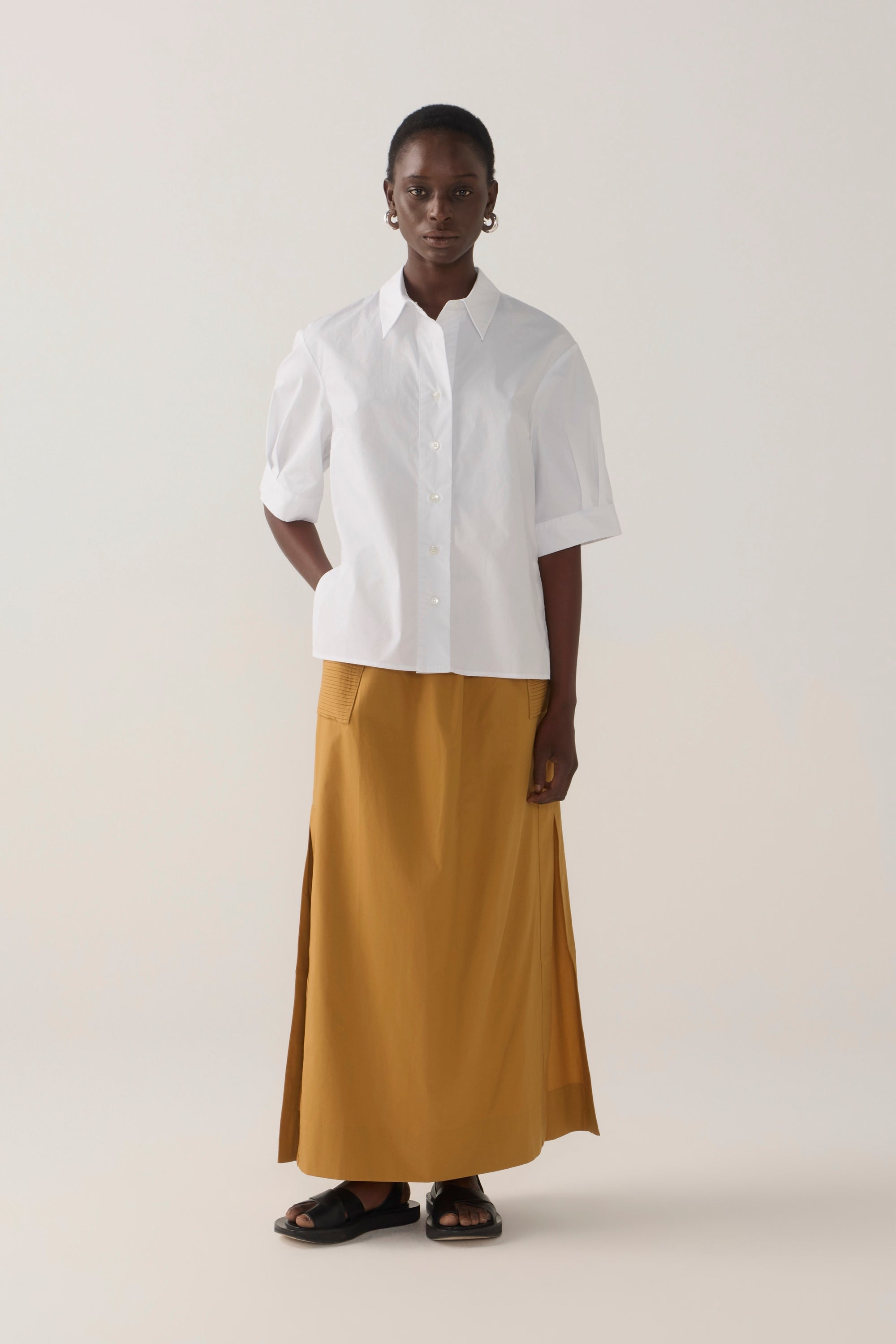 Abigail Shirt | White Poplin