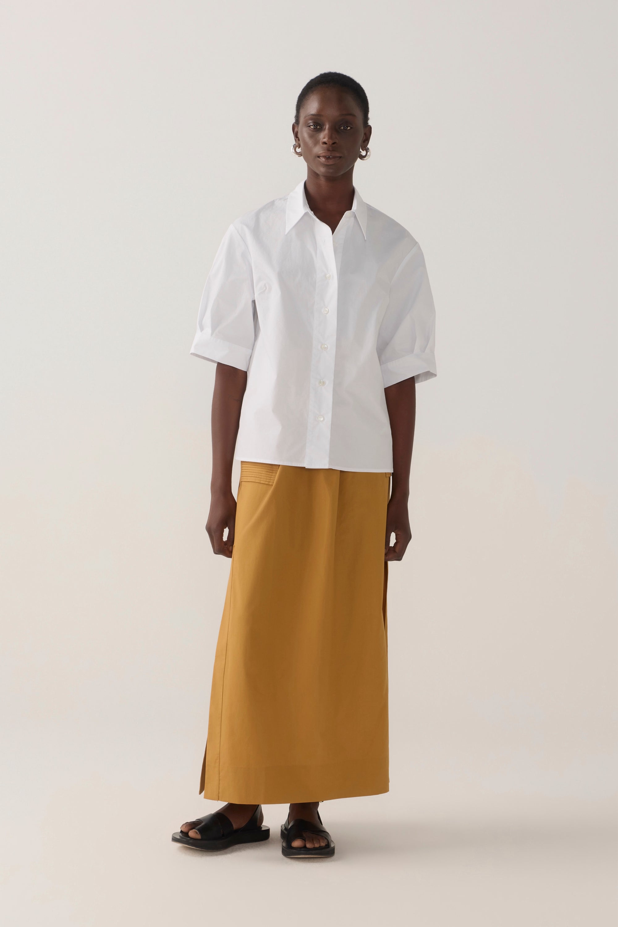 Abigail Shirt | White Poplin