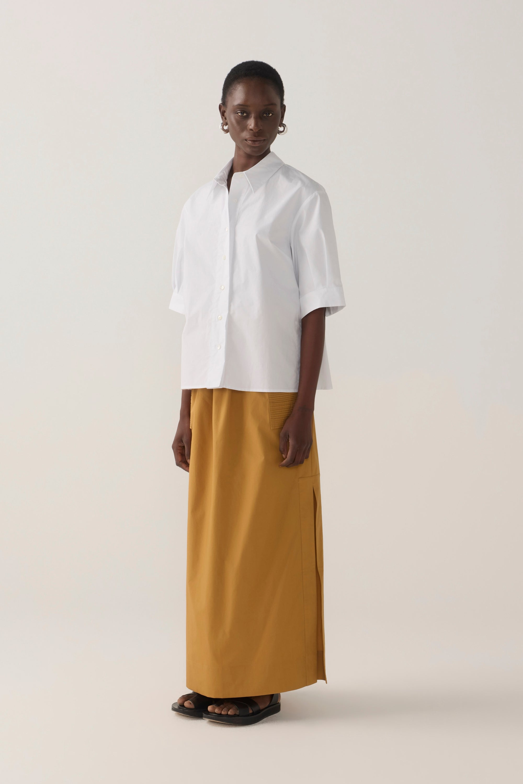 Abigail Shirt | White Poplin