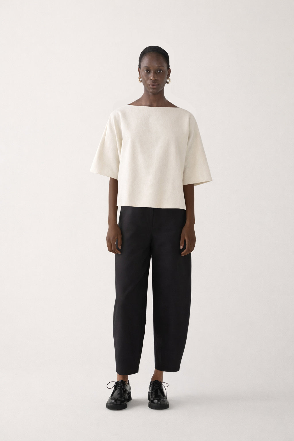 Edith Pant | Black Cotton Silk