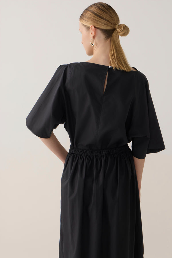 Aimee Top | Black Cotton Tencel