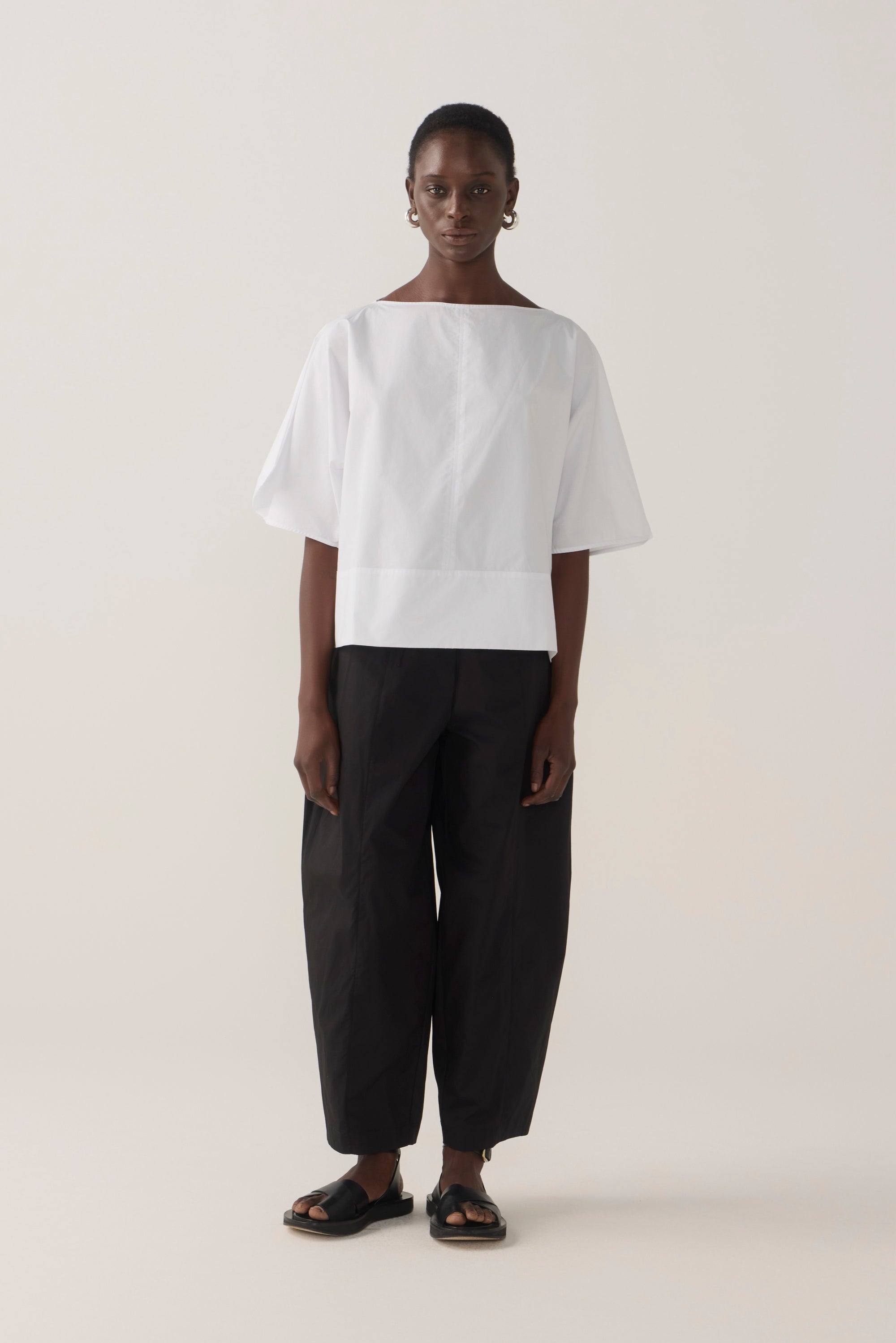 Aimee Top | White Poplin