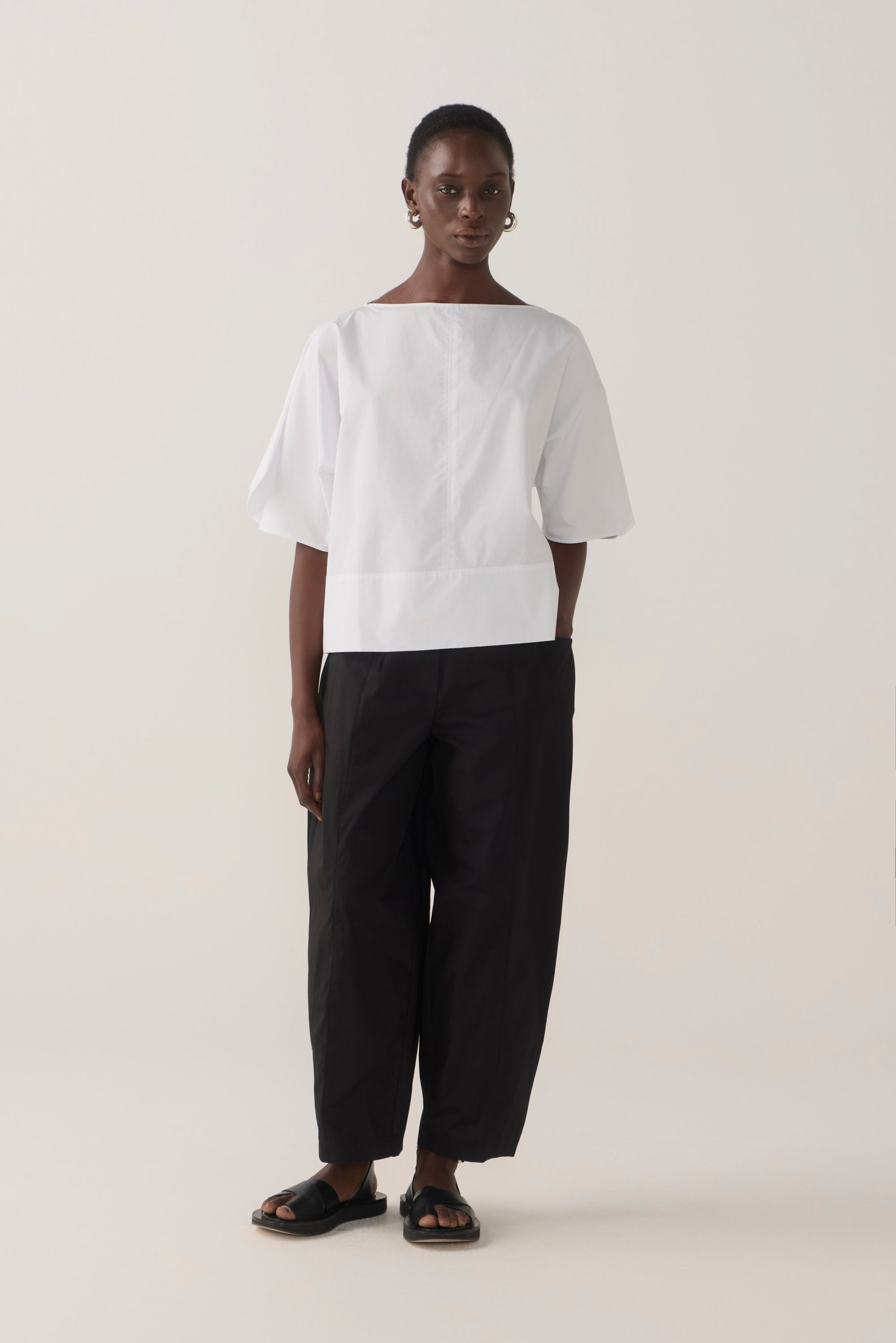 Aimee Top | White Poplin