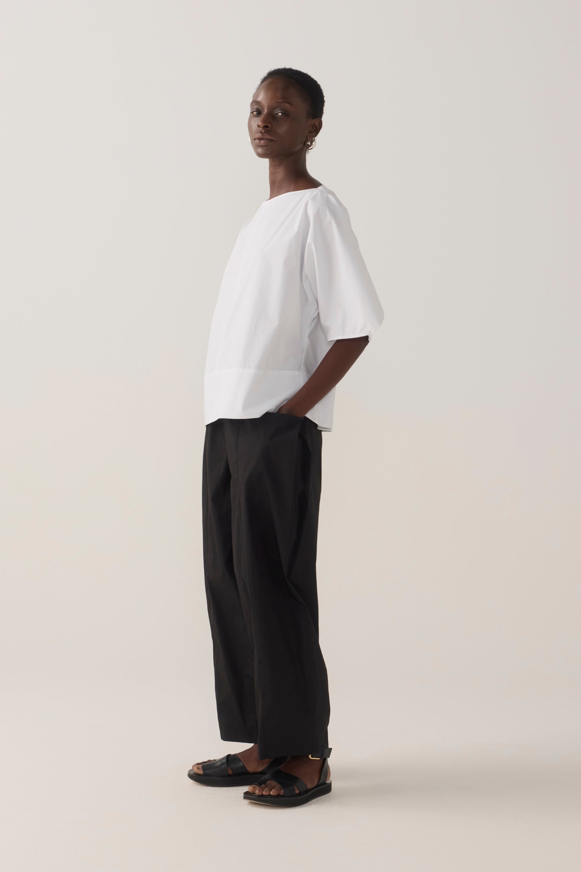 Aimee Top | White Poplin