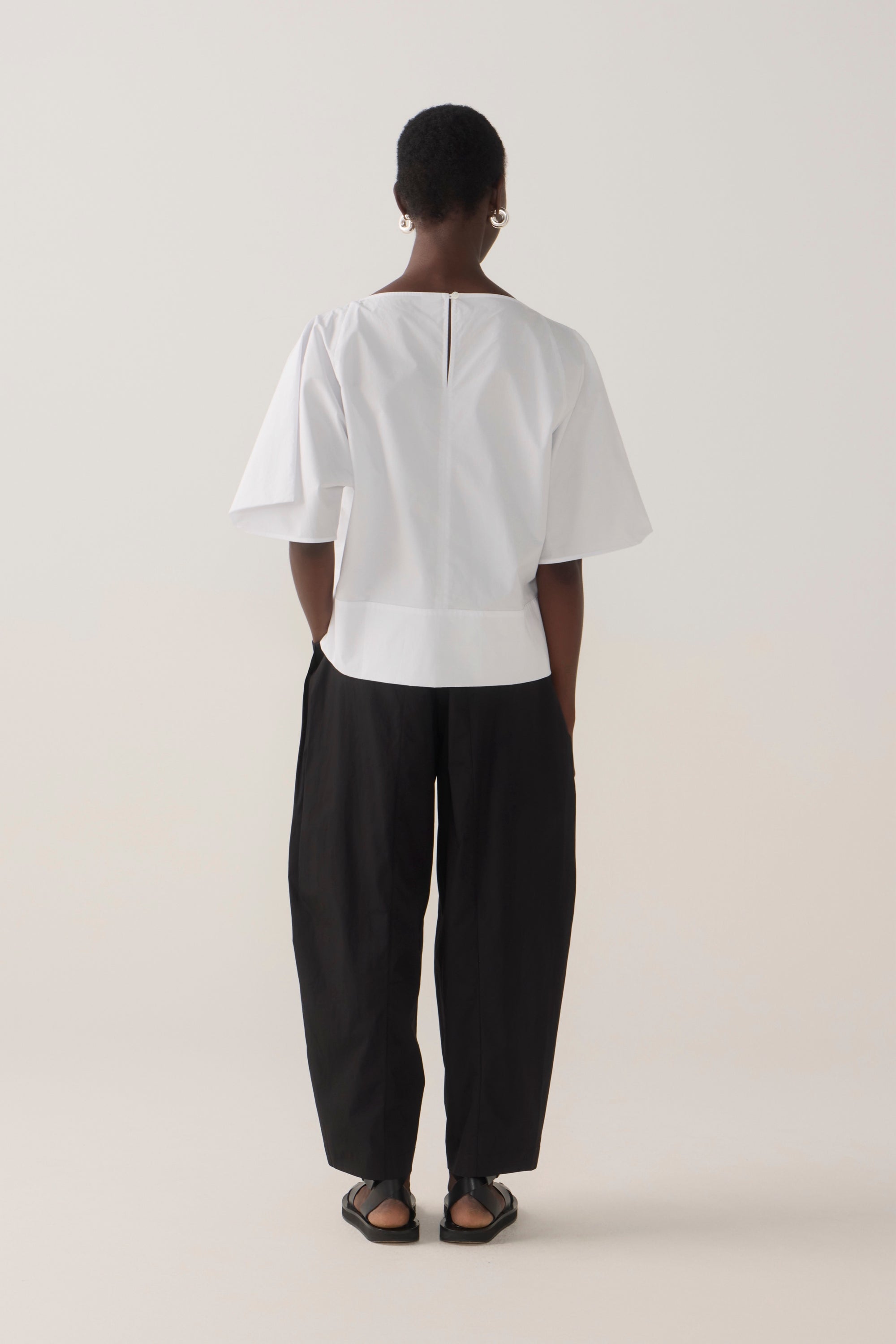 Aimee Top | White Poplin