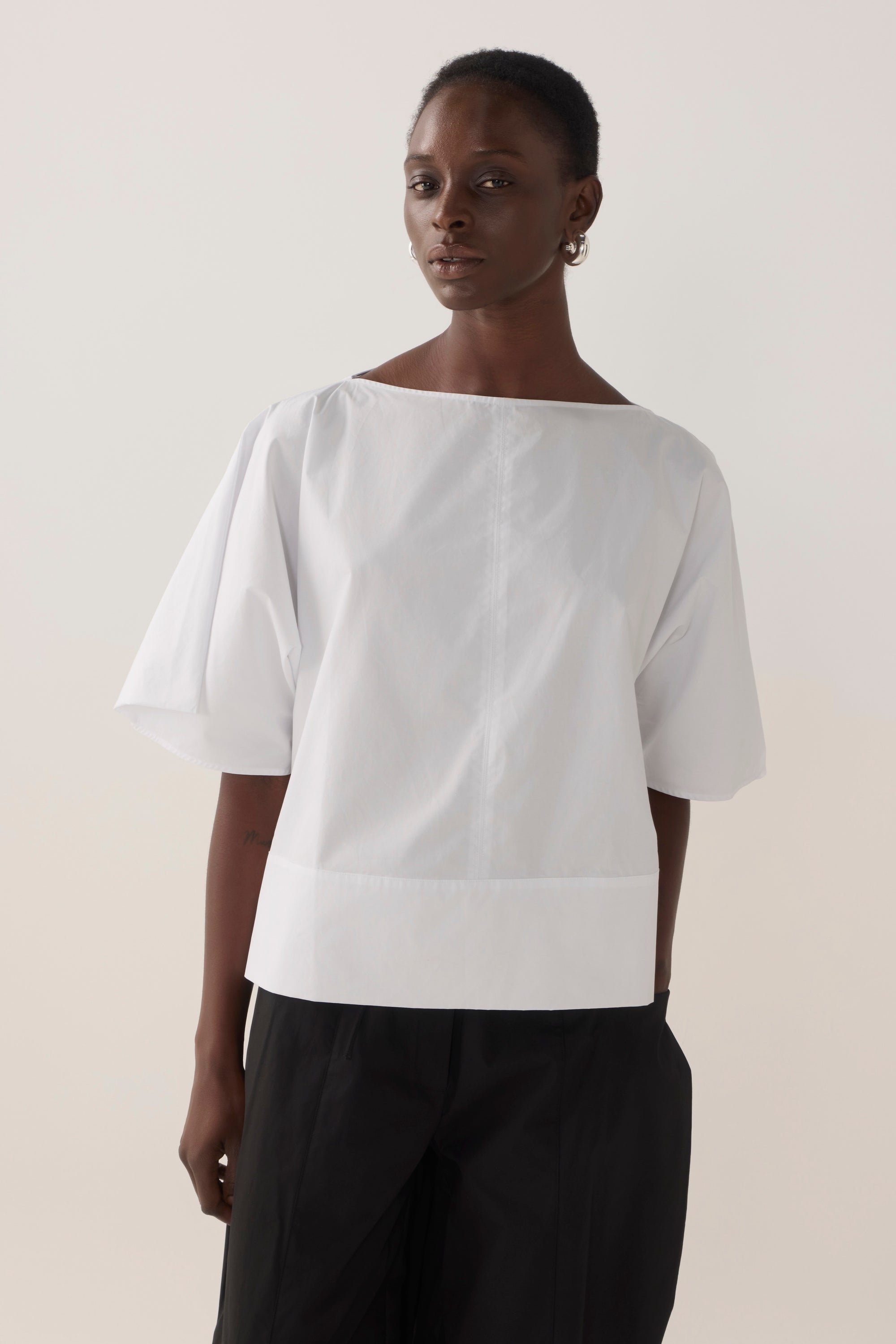 Eleanor Pant | Black Cotton Tencel