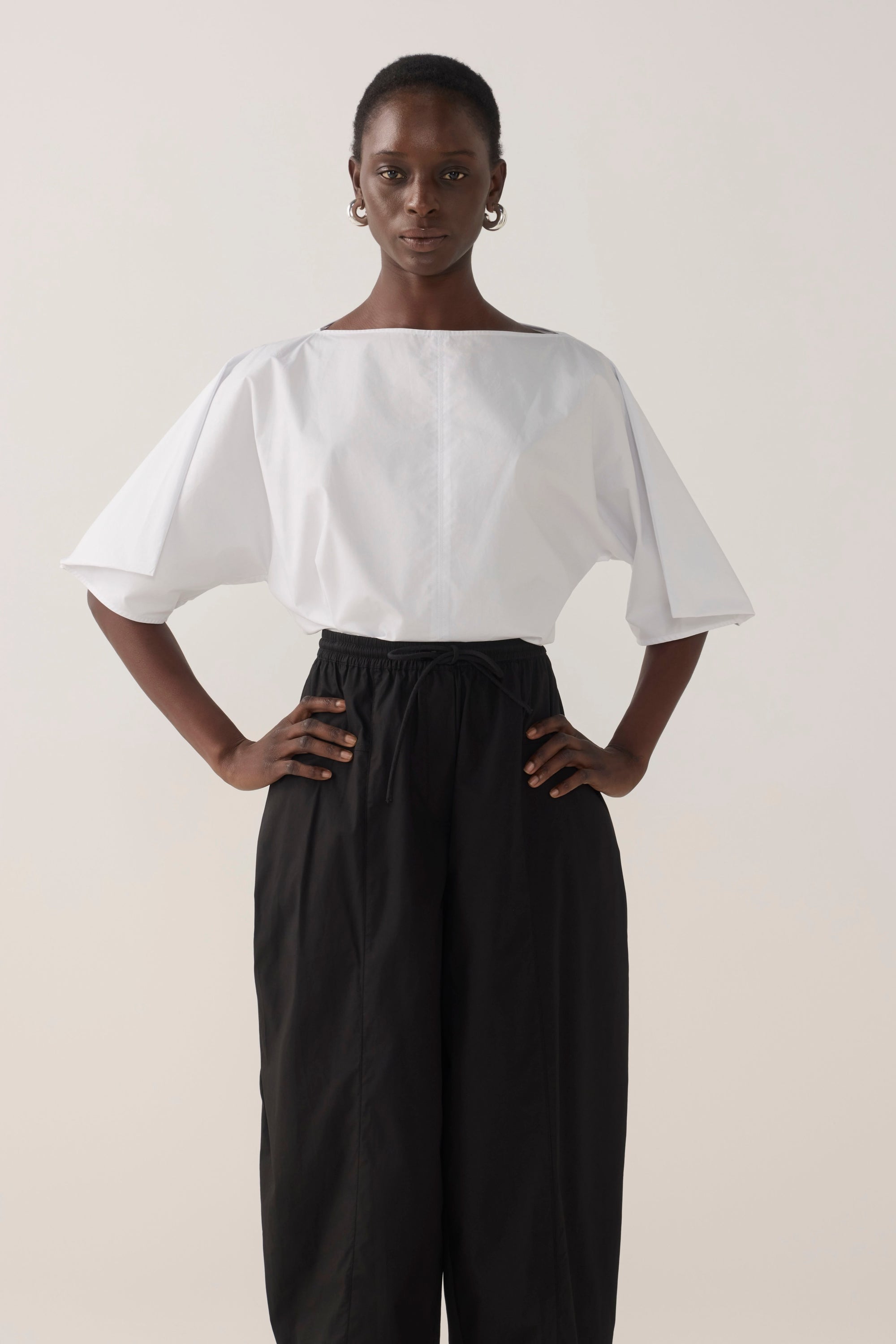Aimee Top | White Poplin