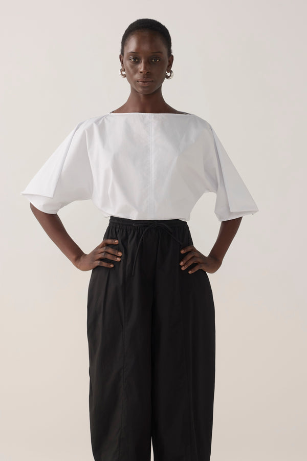 Eleanor Pant | Black Cotton Tencel