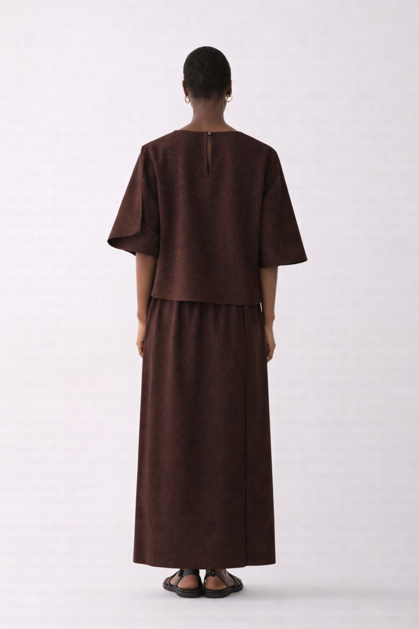 Aimee Top | Chocolate Wool Blend