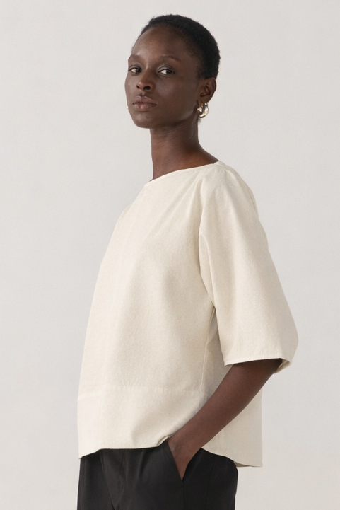 Aimee Top | Ivory Wool Blend