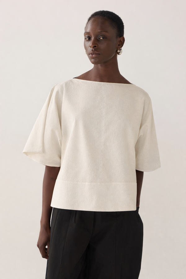 Aimee Top | Ivory Wool Blend