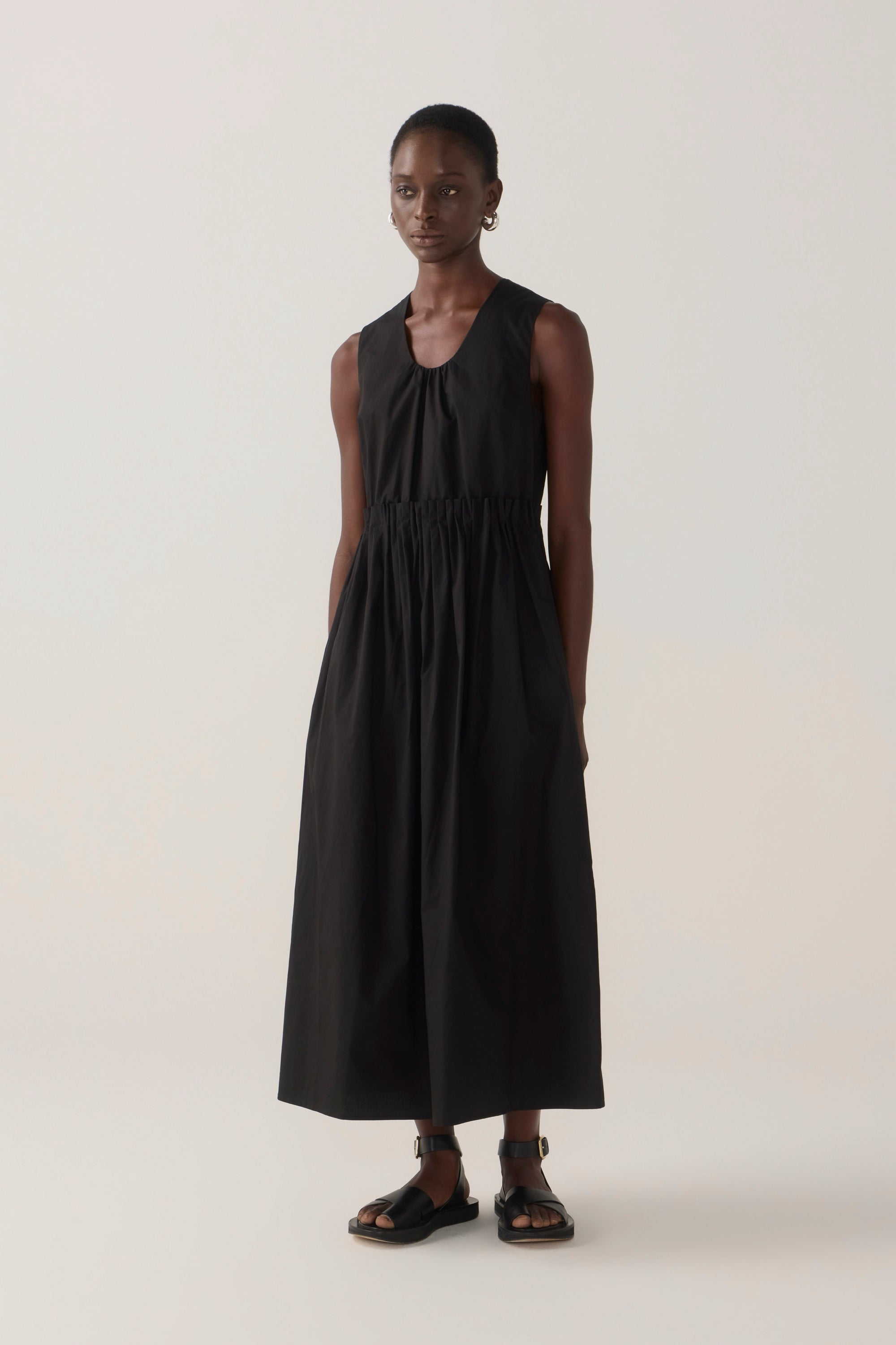 Alexis Dress | Black Cotton Tencel