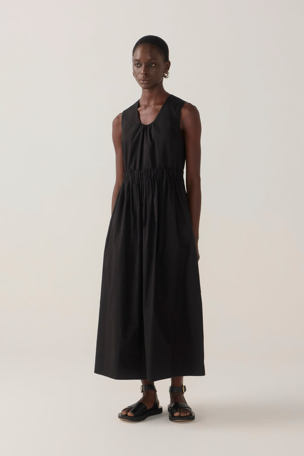 Alexis Dress | Black Cotton Tencel