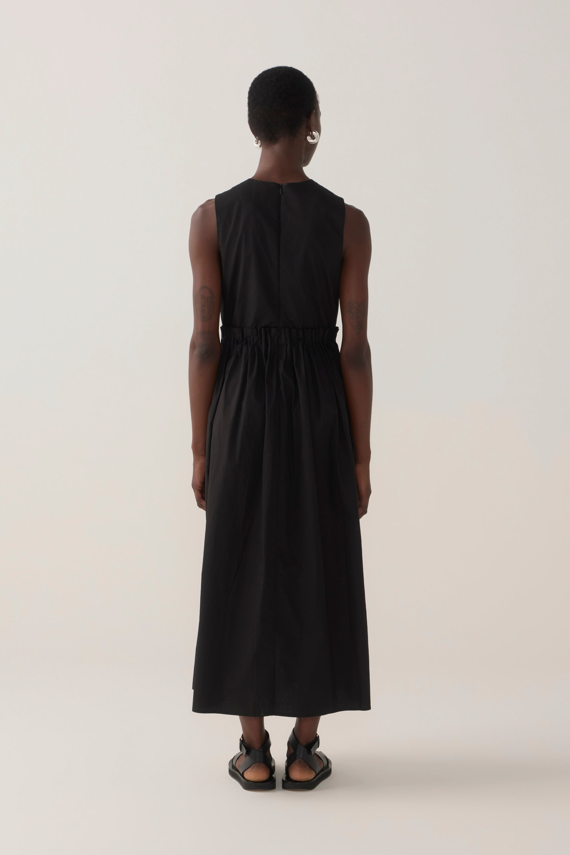 Alexis Dress | Black Cotton Tencel