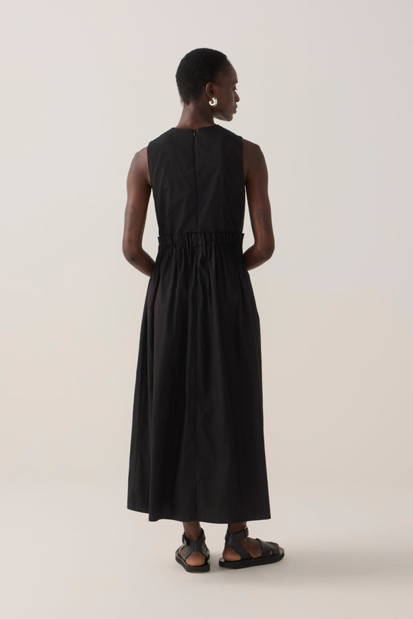 Alexis Dress | Black Cotton Tencel