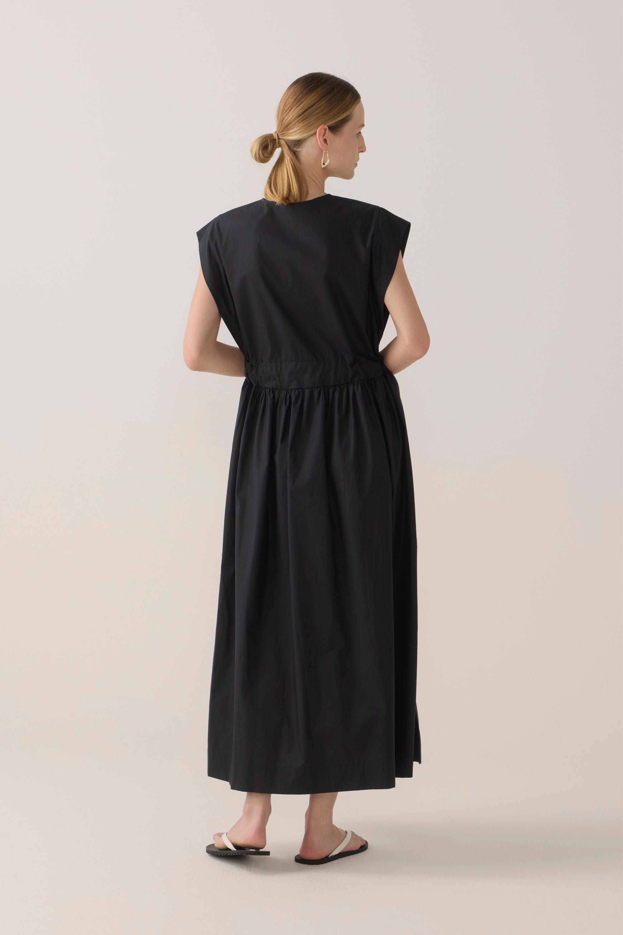 Arden Dress | Black Cotton Tencel