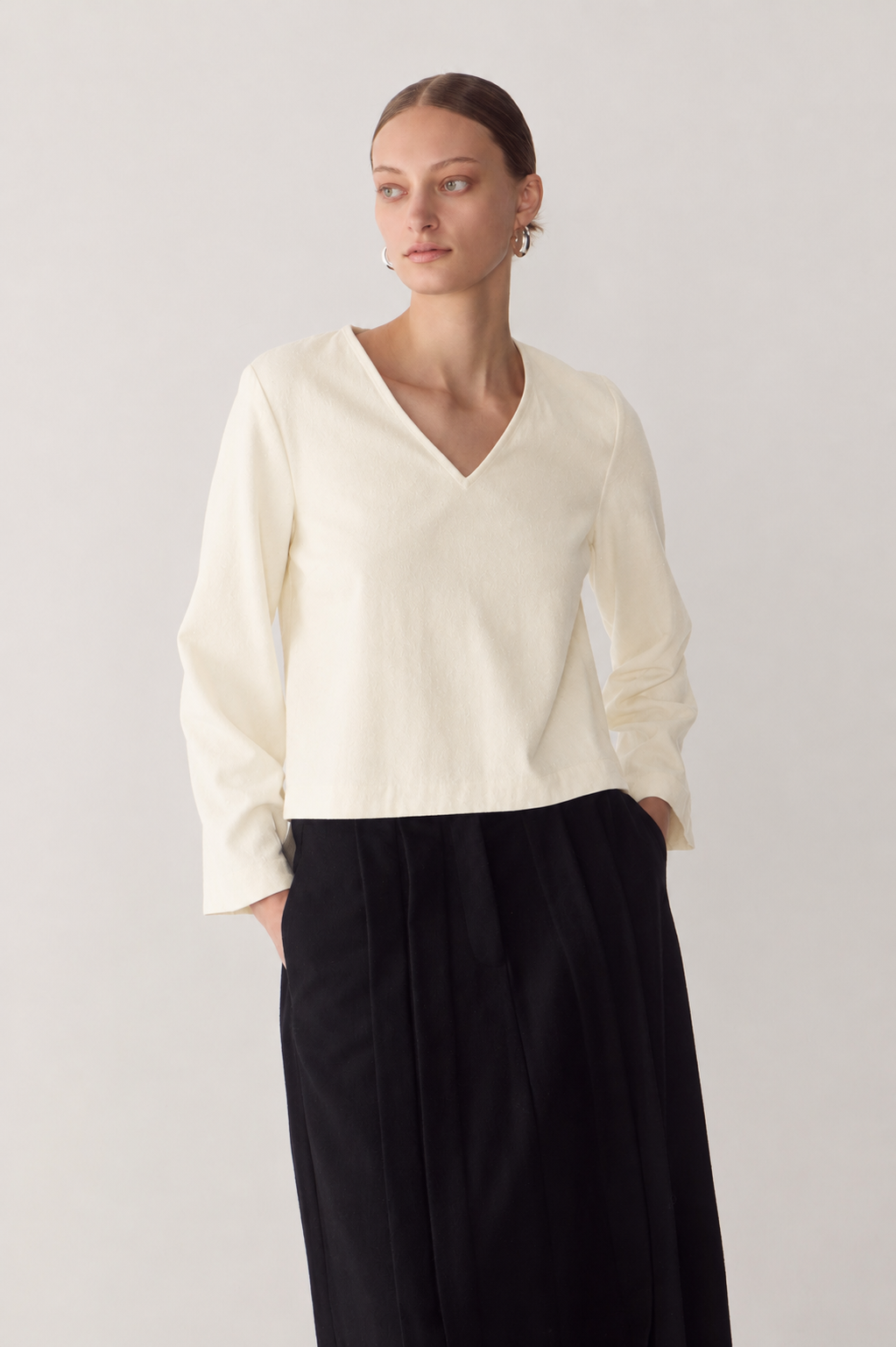 Avery Top | Ivory Wool Blend