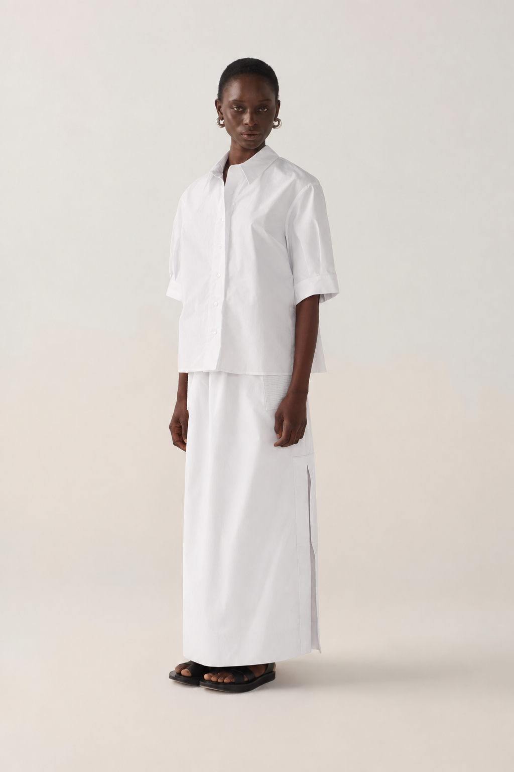 Bettina Skirt | White Poplin