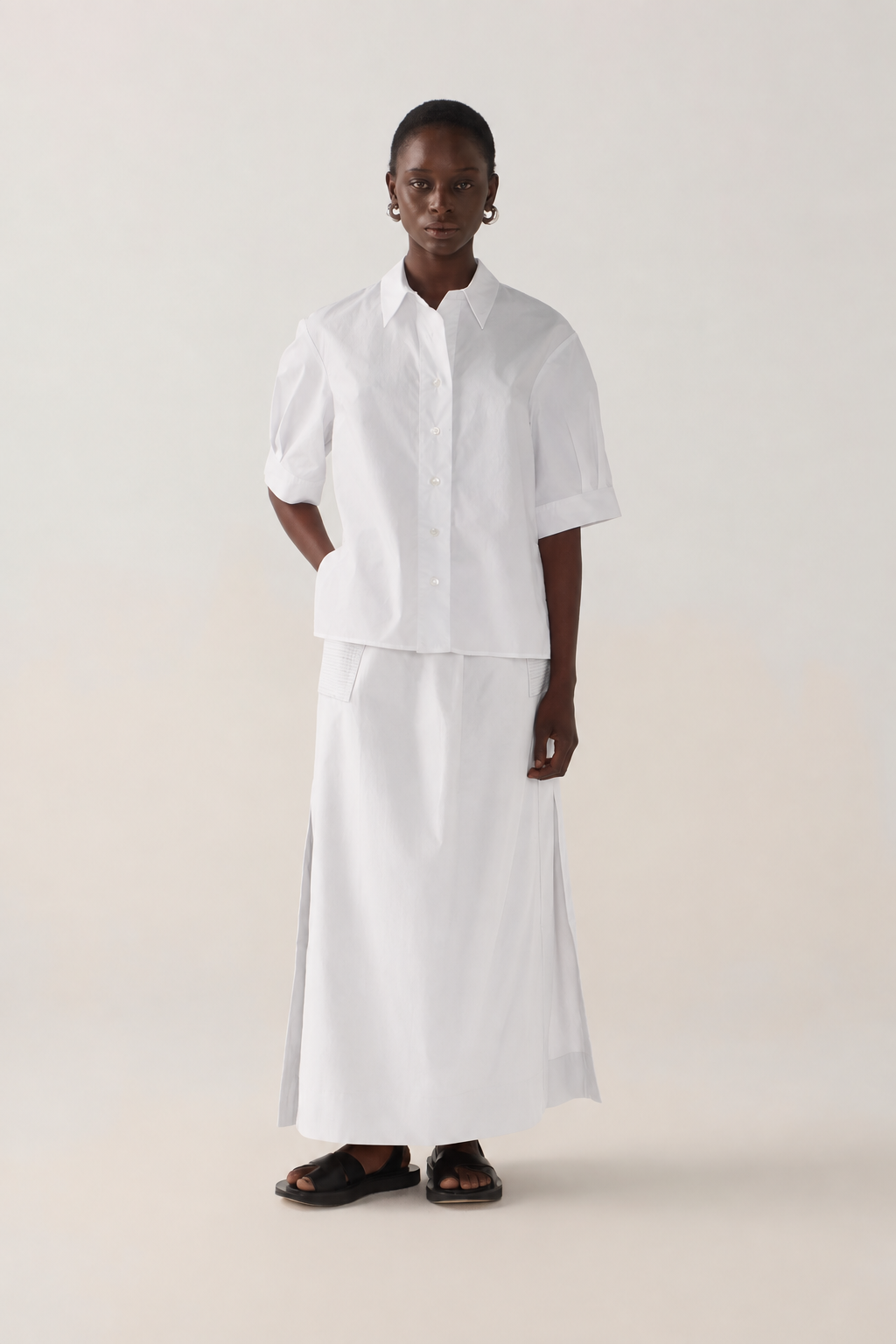 Bettina Skirt | White Poplin