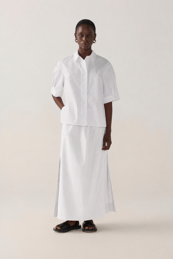 Bettina Skirt | White Poplin