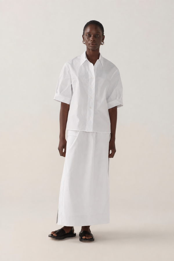 Bettina Skirt | White Poplin