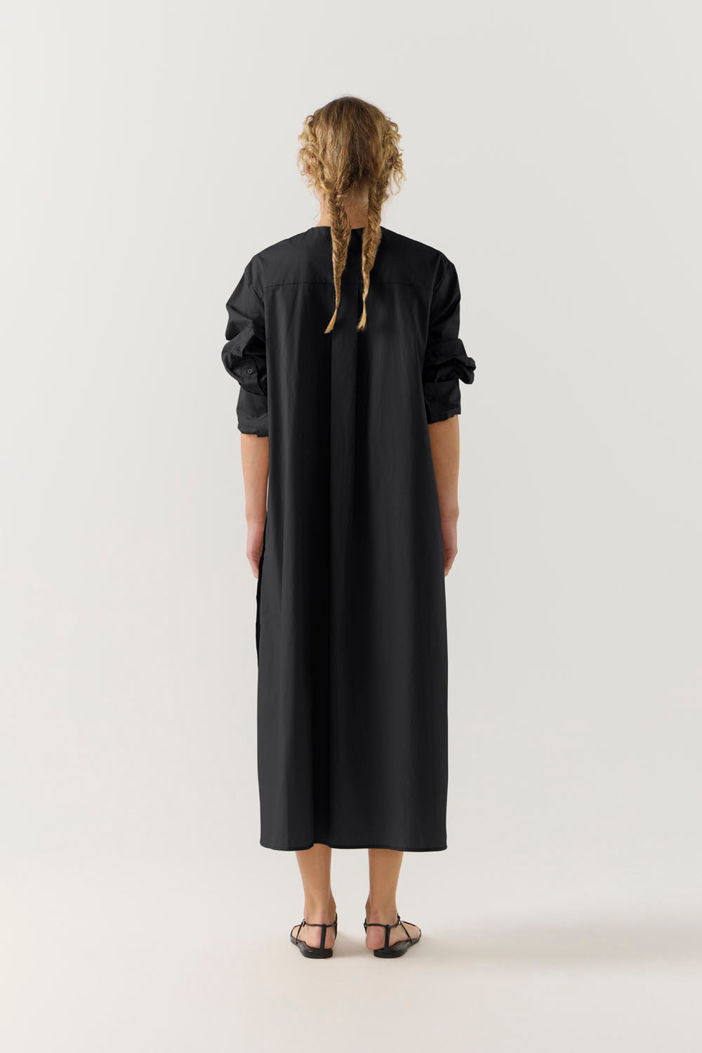 Celine Dress | Black Poplin