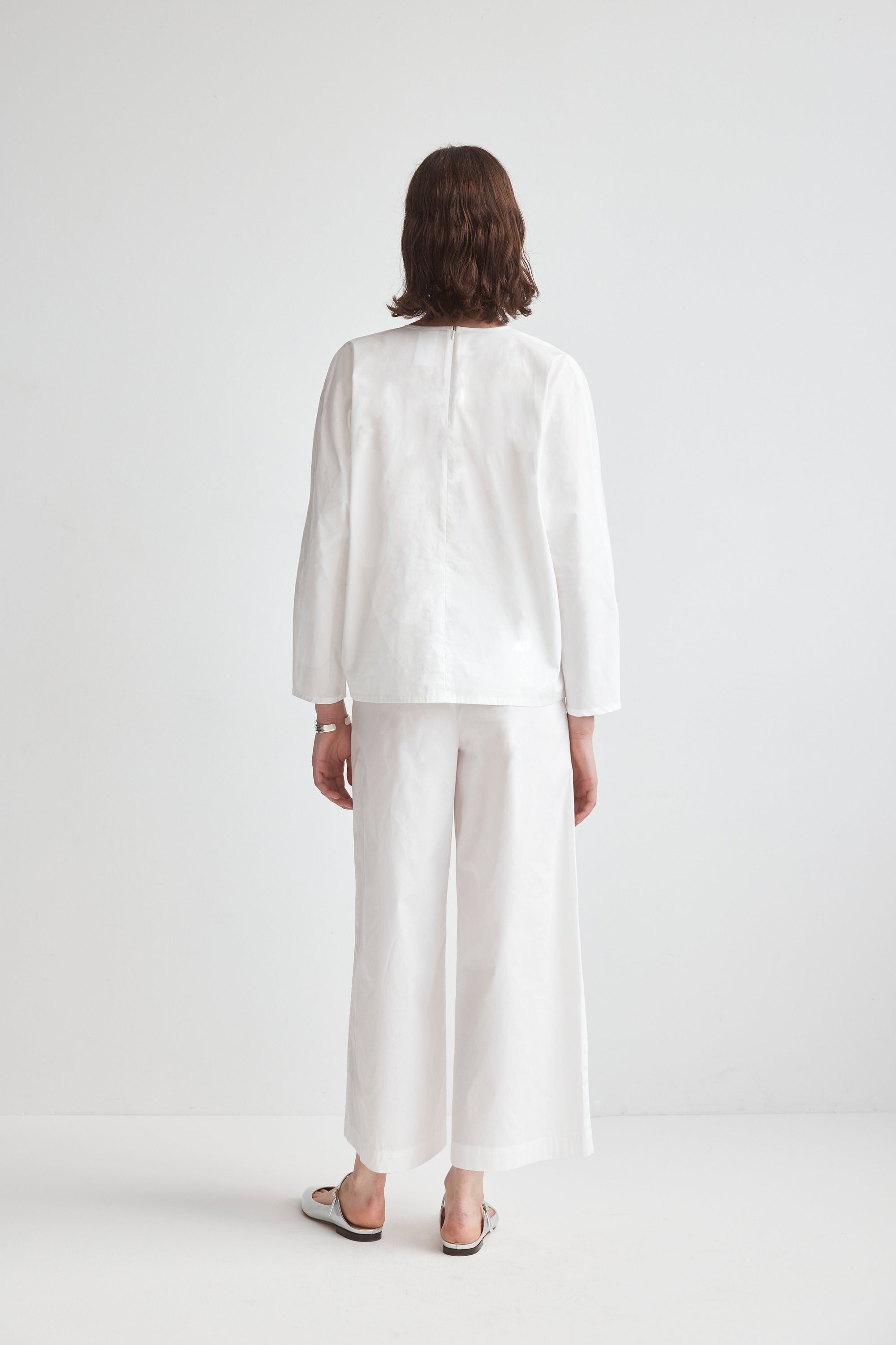 Millicent Pant | White Poplin