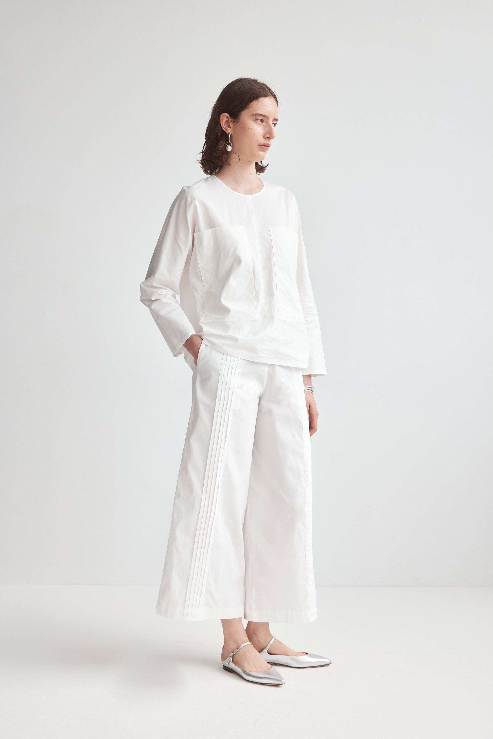 Millicent Pant | White Poplin