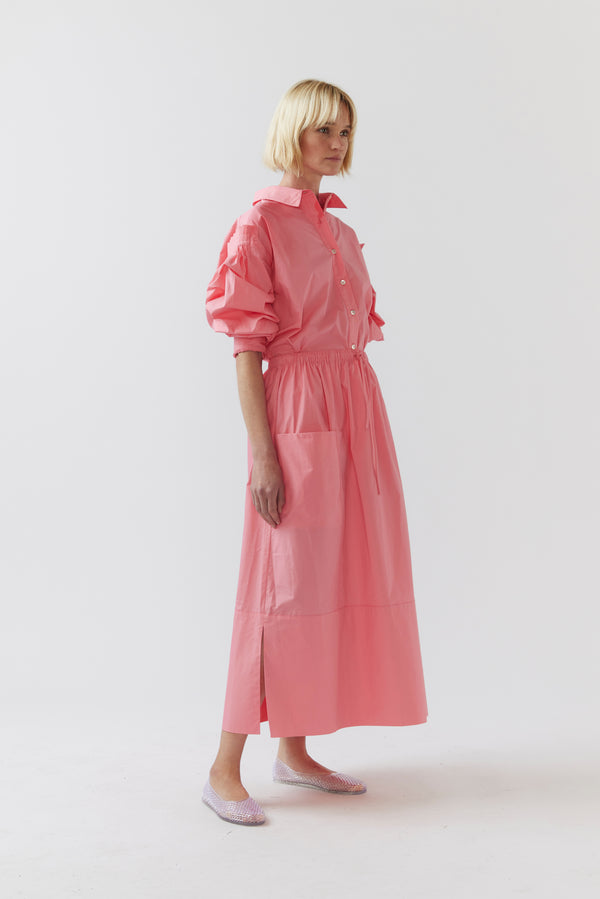 Ulla Skirt | Strawberry Pink Poplin