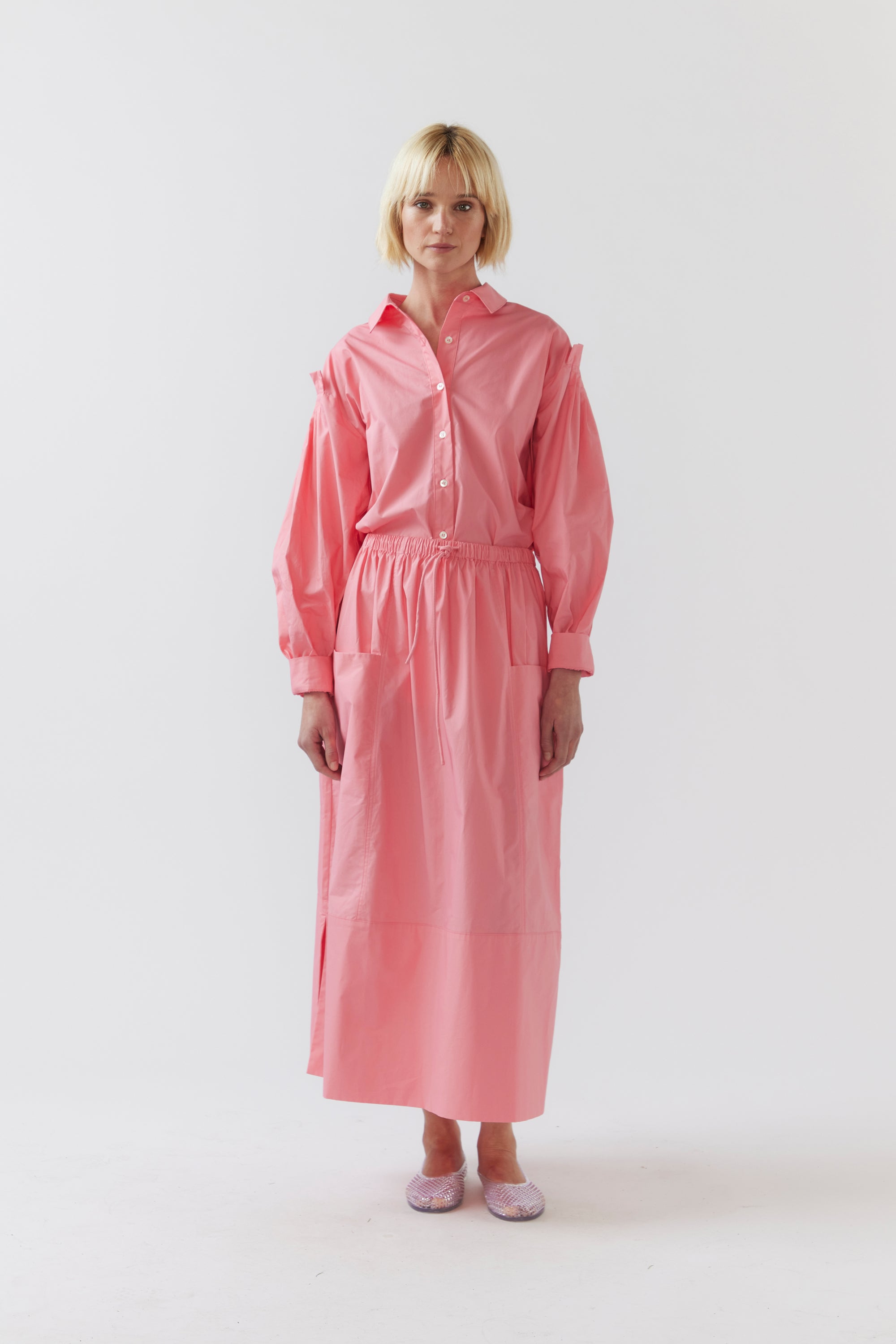 Ulla Skirt | Strawberry Pink Poplin