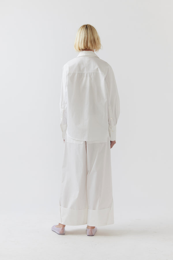 Skye Pant | White Poplin