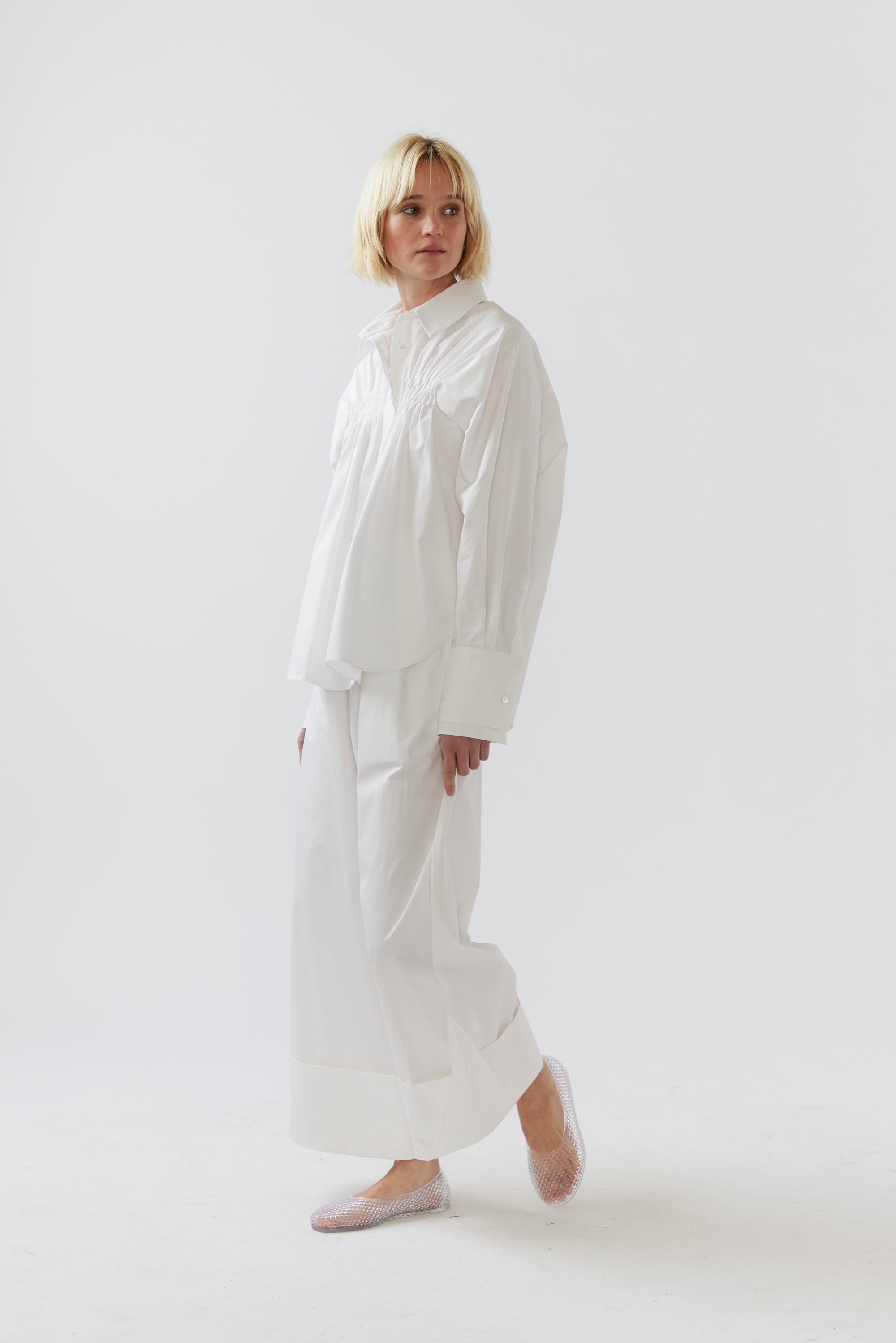 Skye Pant | White Poplin