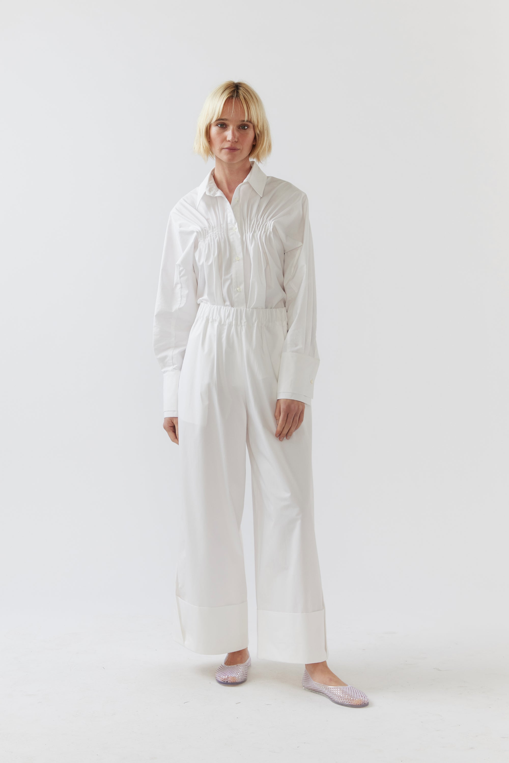 Skye Pant | White Poplin