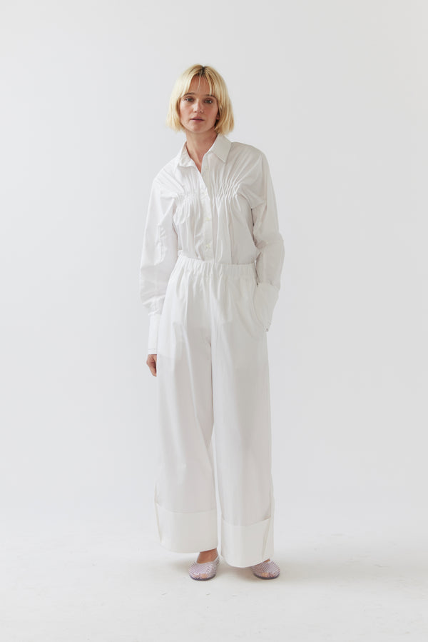 Skye Pant | White Poplin