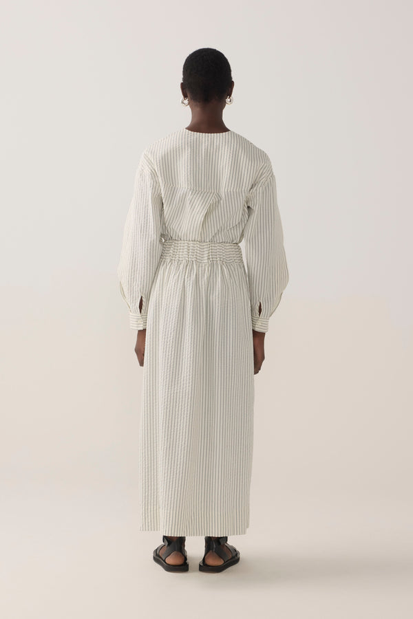 Brooke Skirt | Basil Stripe Seersucker