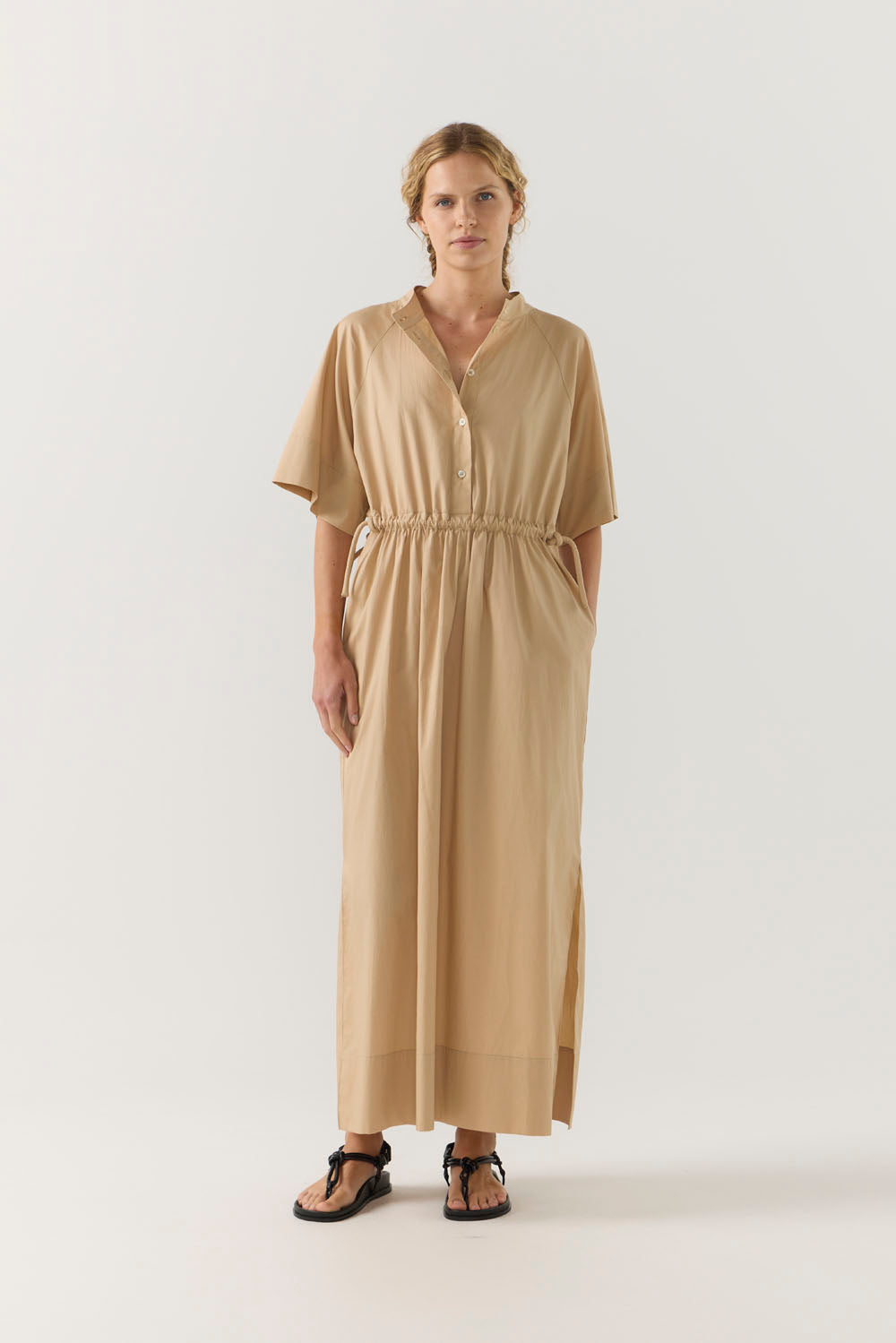 Eliza Dress | Sand Poplin