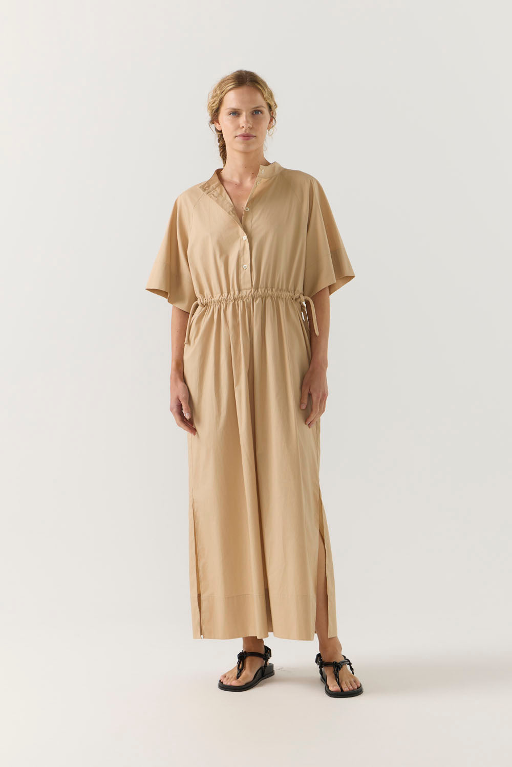 Eliza Dress | Sand Poplin