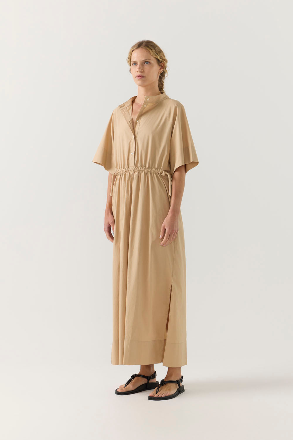 Eliza Dress | Sand Poplin