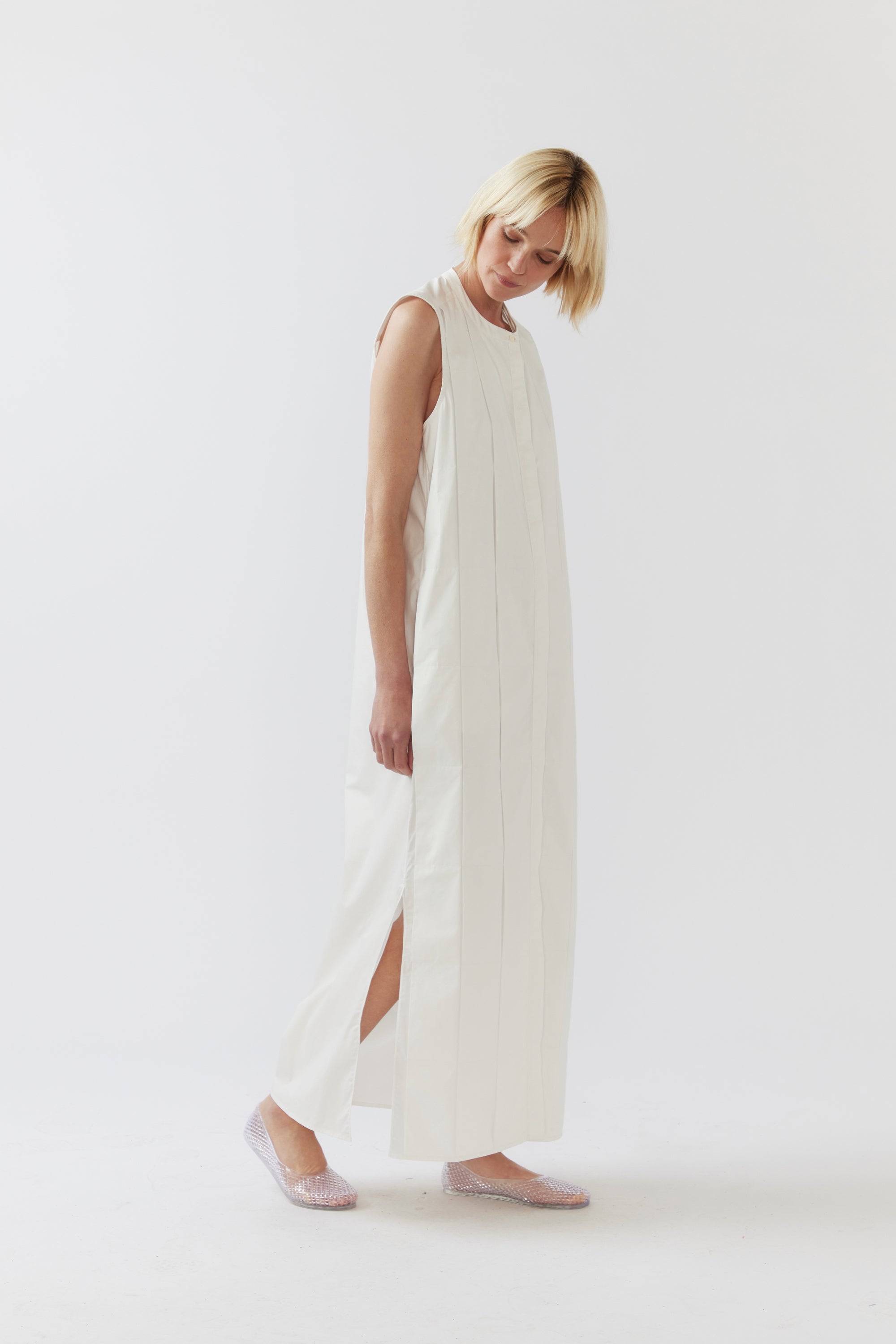 Ellie Dress | White Poplin