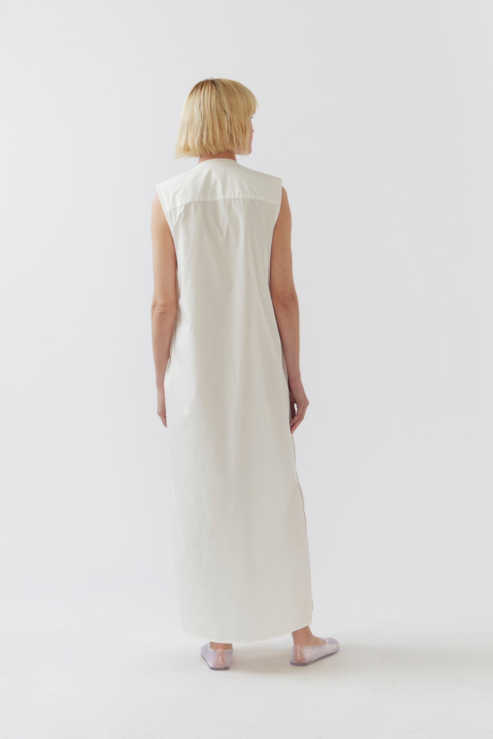 Ellie Dress | White Poplin