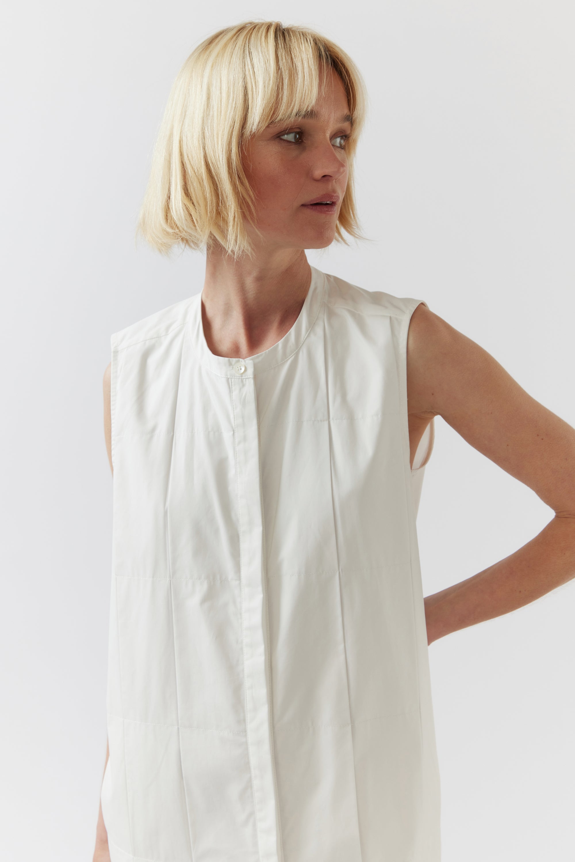 Ellie Dress | White Poplin