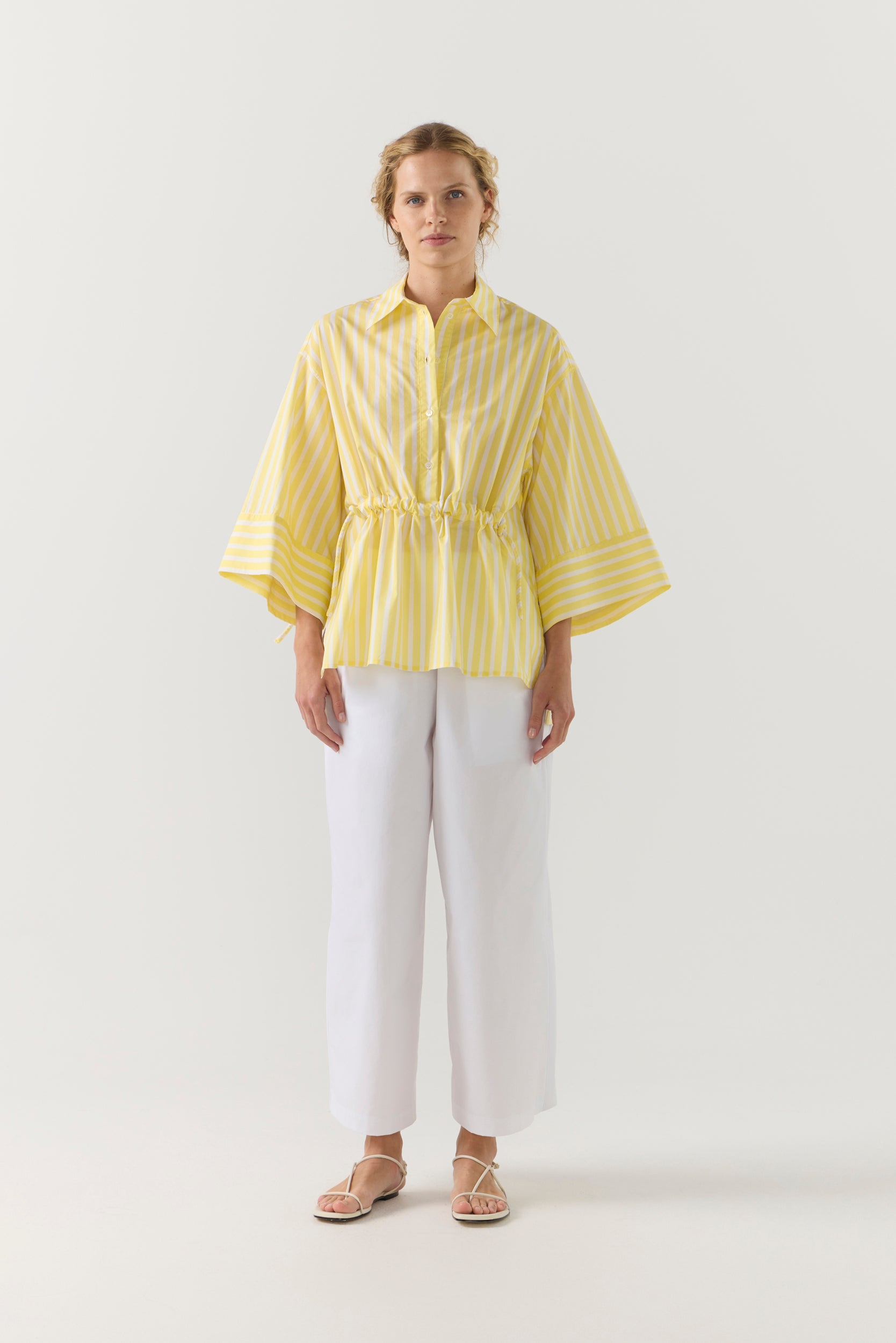 Sabine Pant | White Poplin