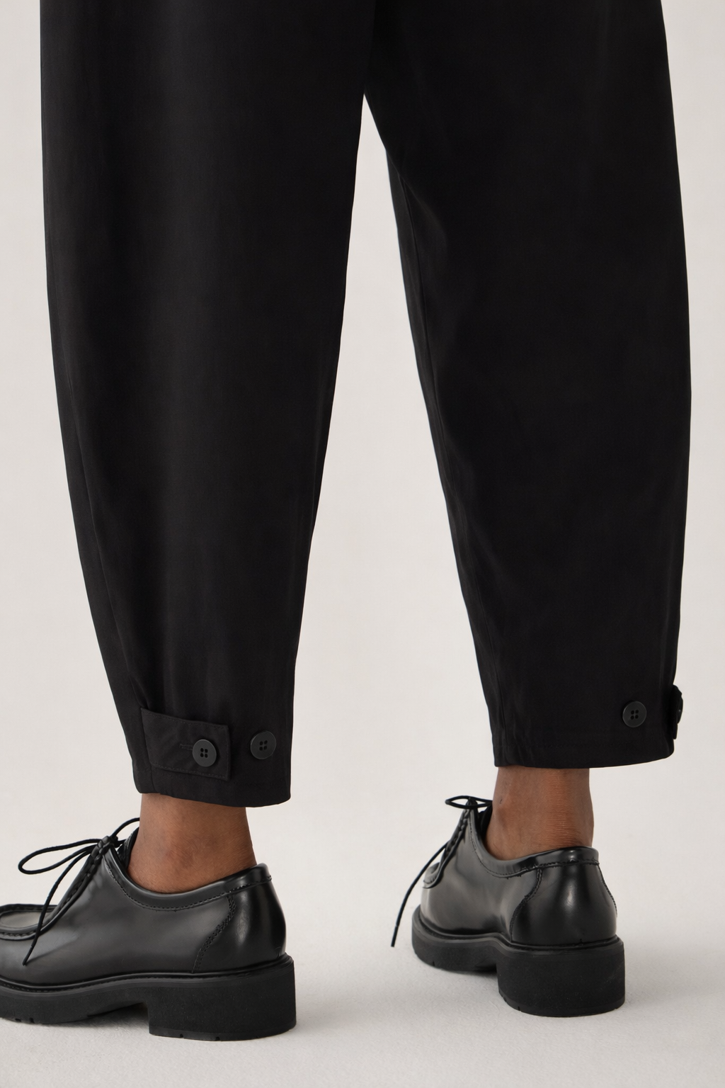 Edith Pant | Black Cotton Silk