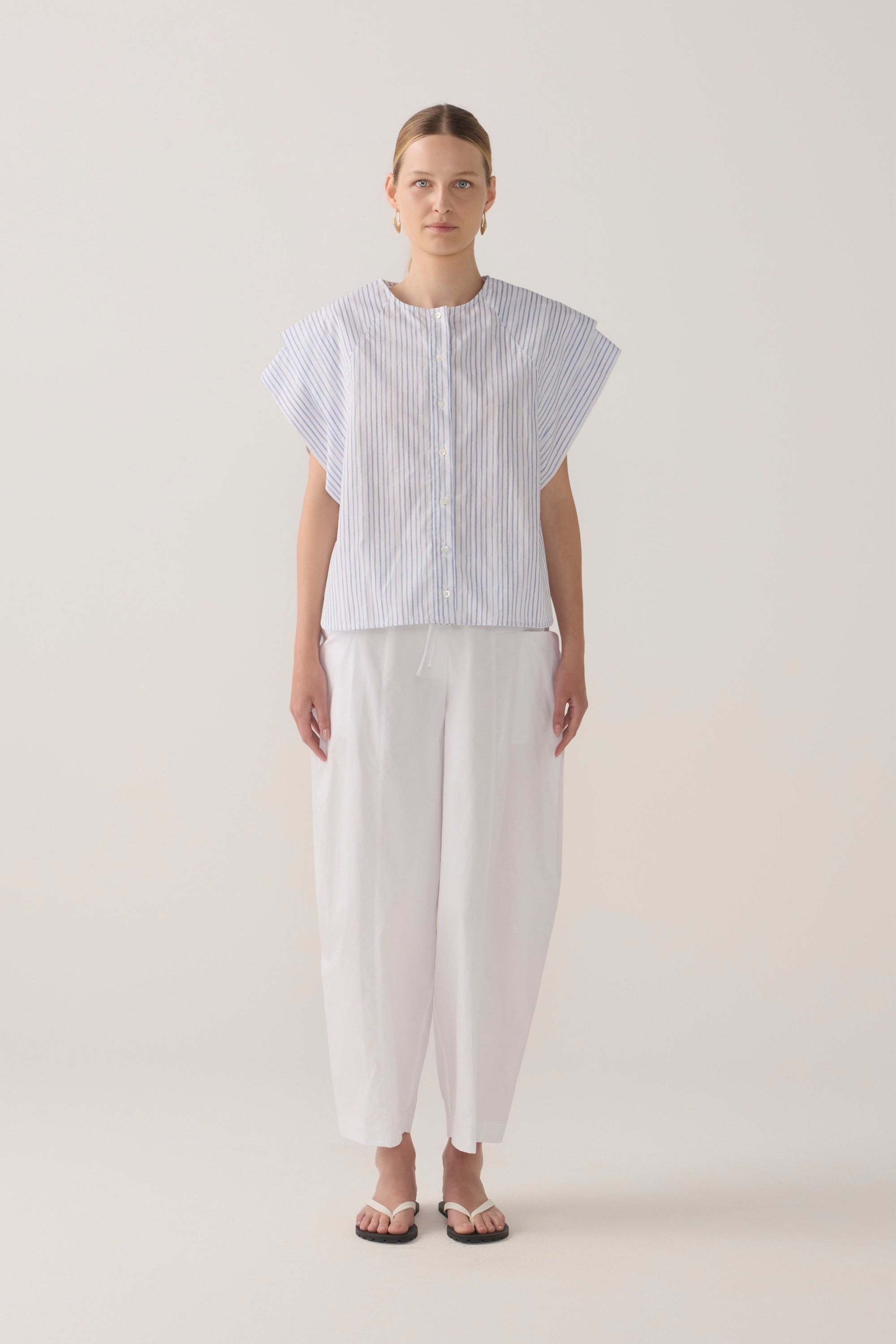 Eleanor Pant | White Poplin